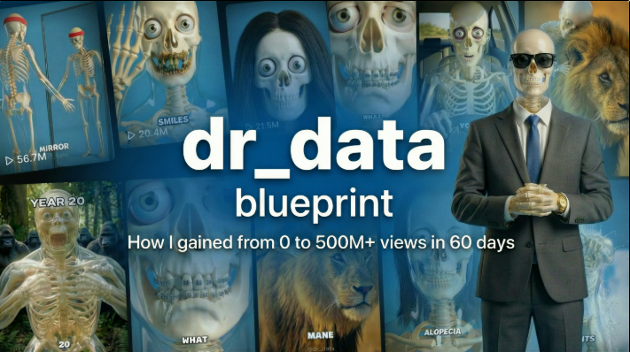 Изображение [DR_Data] С 0 до 500 миллионов просмотров за 60 дней - схема вирусных AI-видео, которая взрывает Shorts и TikTok (2026)